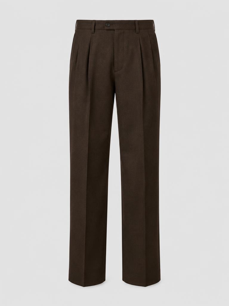 Mocha Brown Pleated Pants
